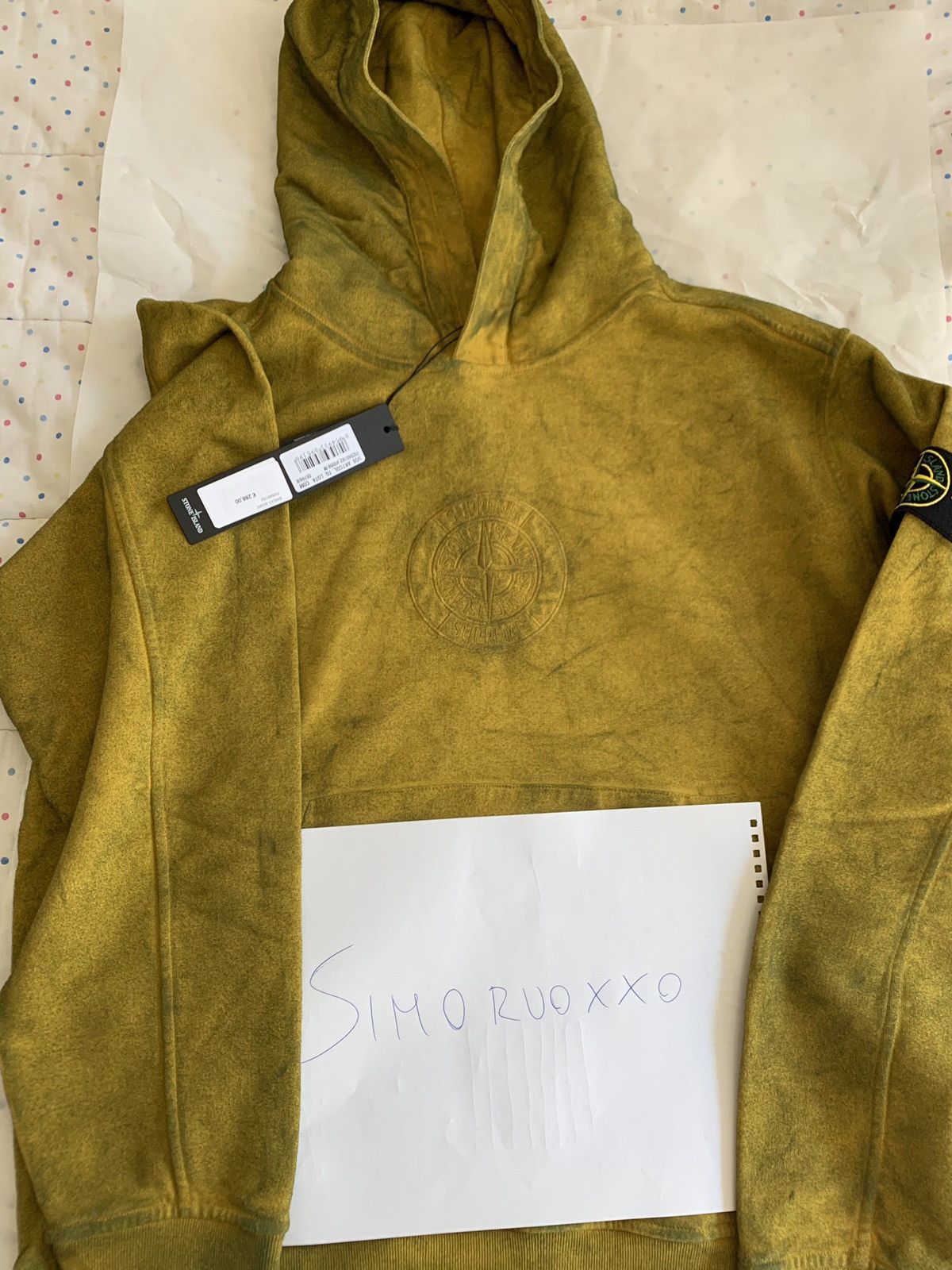 Stone island cheap supreme hoodie olive