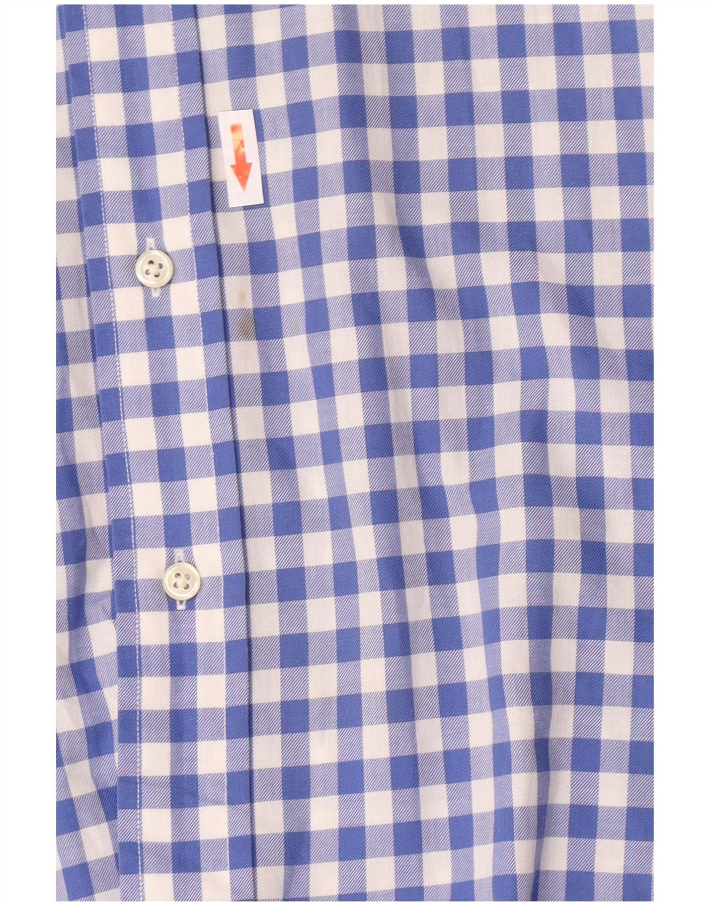 Polo Ralph Lauren Mens Lowell Shirt Medium Blue Gingham Cotton Size US M / EU 48-50 / 2 - 3 Thumbnail