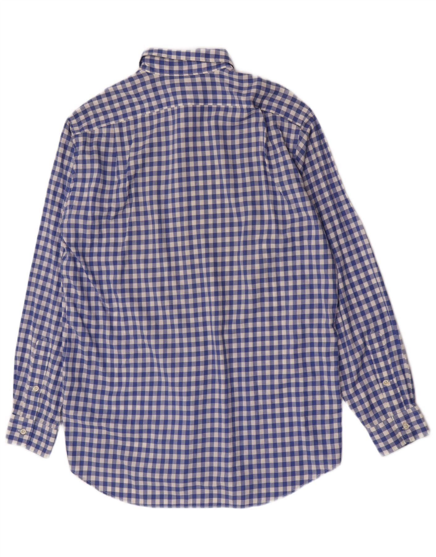 Polo Ralph Lauren Mens Lowell Shirt Medium Blue Gingham Cotton Size US M / EU 48-50 / 2 - 2 Thumbnail