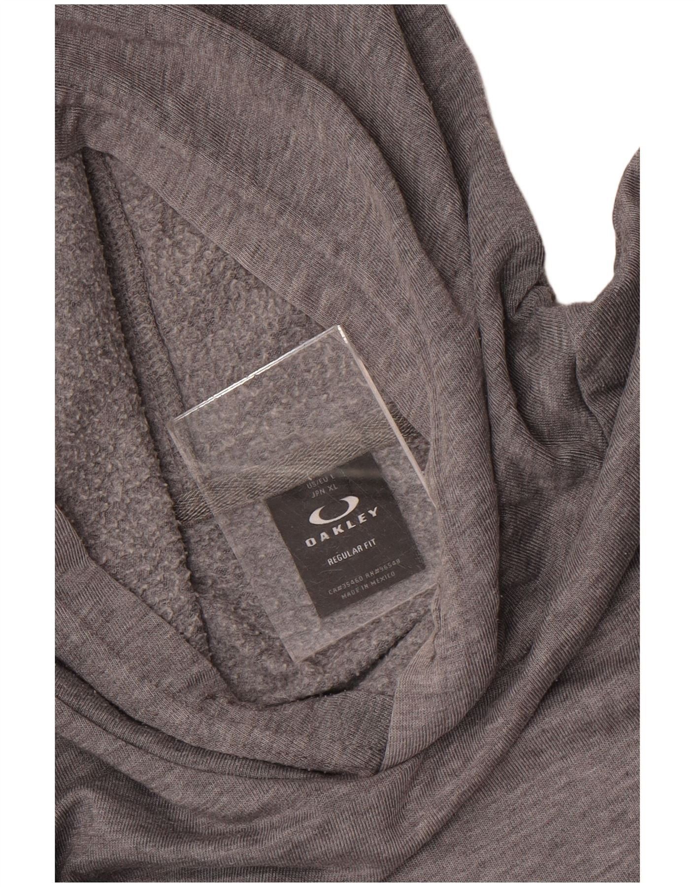 Oakley Mens Regular Fit Hoodie Jumper Large Grey Size US XL / EU 56 / 4 - 3 Thumbnail