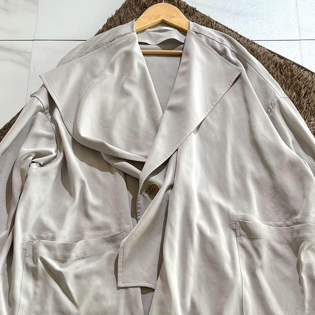 Yohji Yamamoto Y's 22SS Oversized Long Coat Gray Size L Size US L / EU 52-54 / 3 - 4 Thumbnail