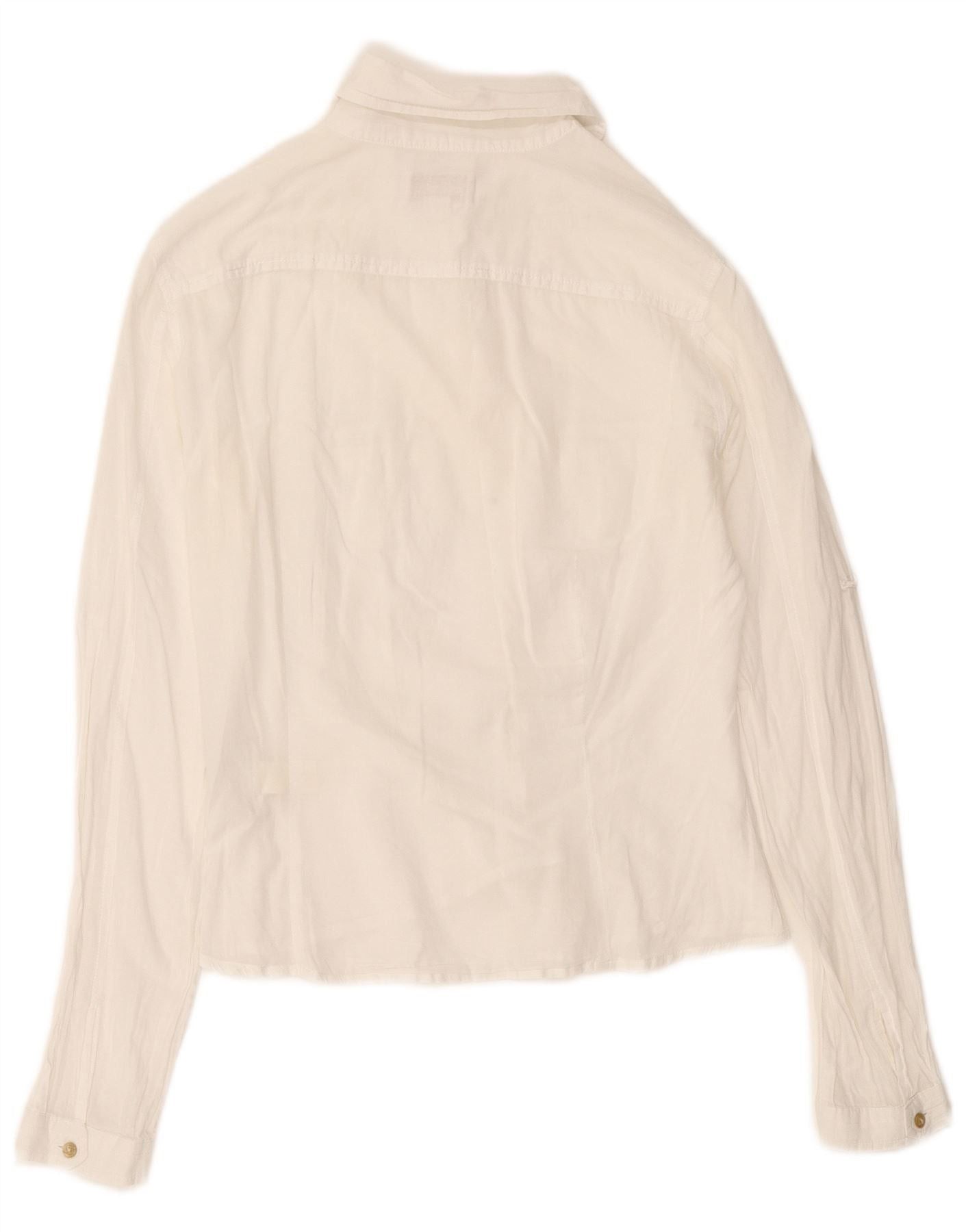 Diesel Womens Shirt UK 14 Medium White Cotton Size S / US 4 / IT 40 - 2 Thumbnail