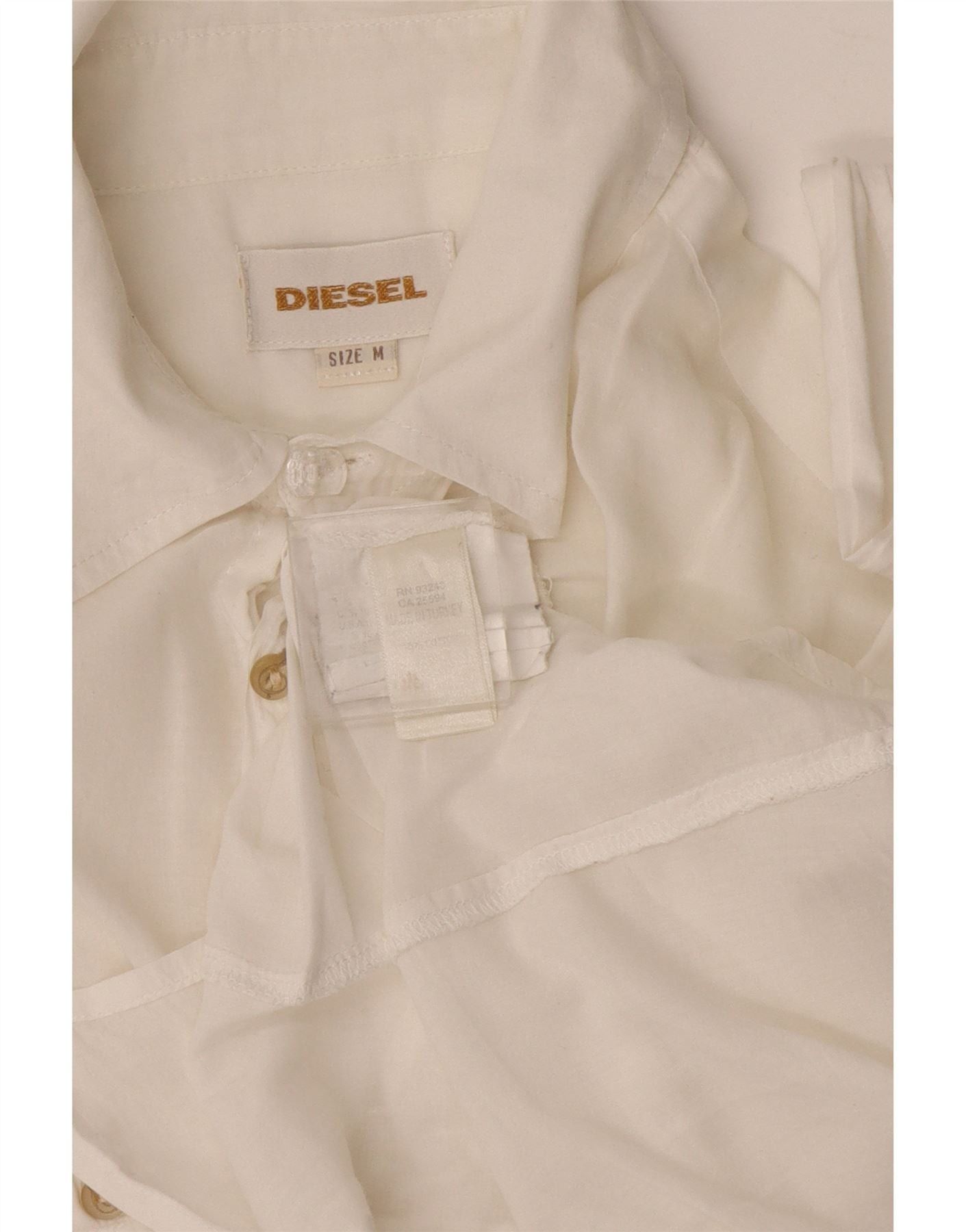 Diesel Womens Shirt UK 14 Medium White Cotton Size S / US 4 / IT 40 - 3 Thumbnail