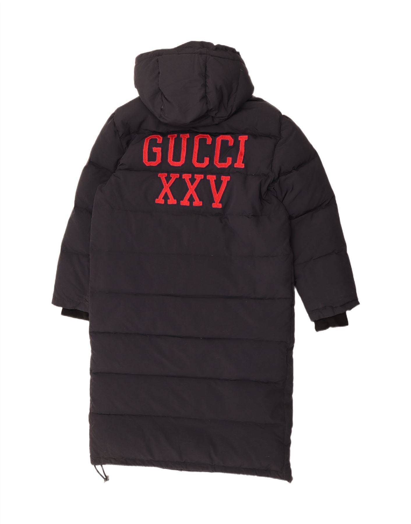 Gucci Mens Graphic Hooded Padded Coat IT 46 Large Black Polyamide Size US XL / EU 56 / 4 - 2 Thumbnail