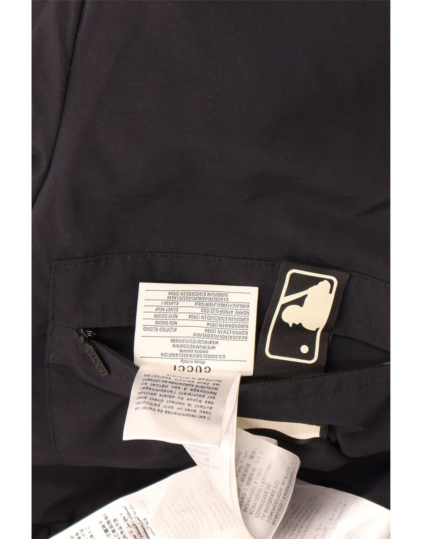 Gucci Mens Graphic Hooded Padded Coat IT 46 Large Black Polyamide Size US XL / EU 56 / 4 - 4 Thumbnail