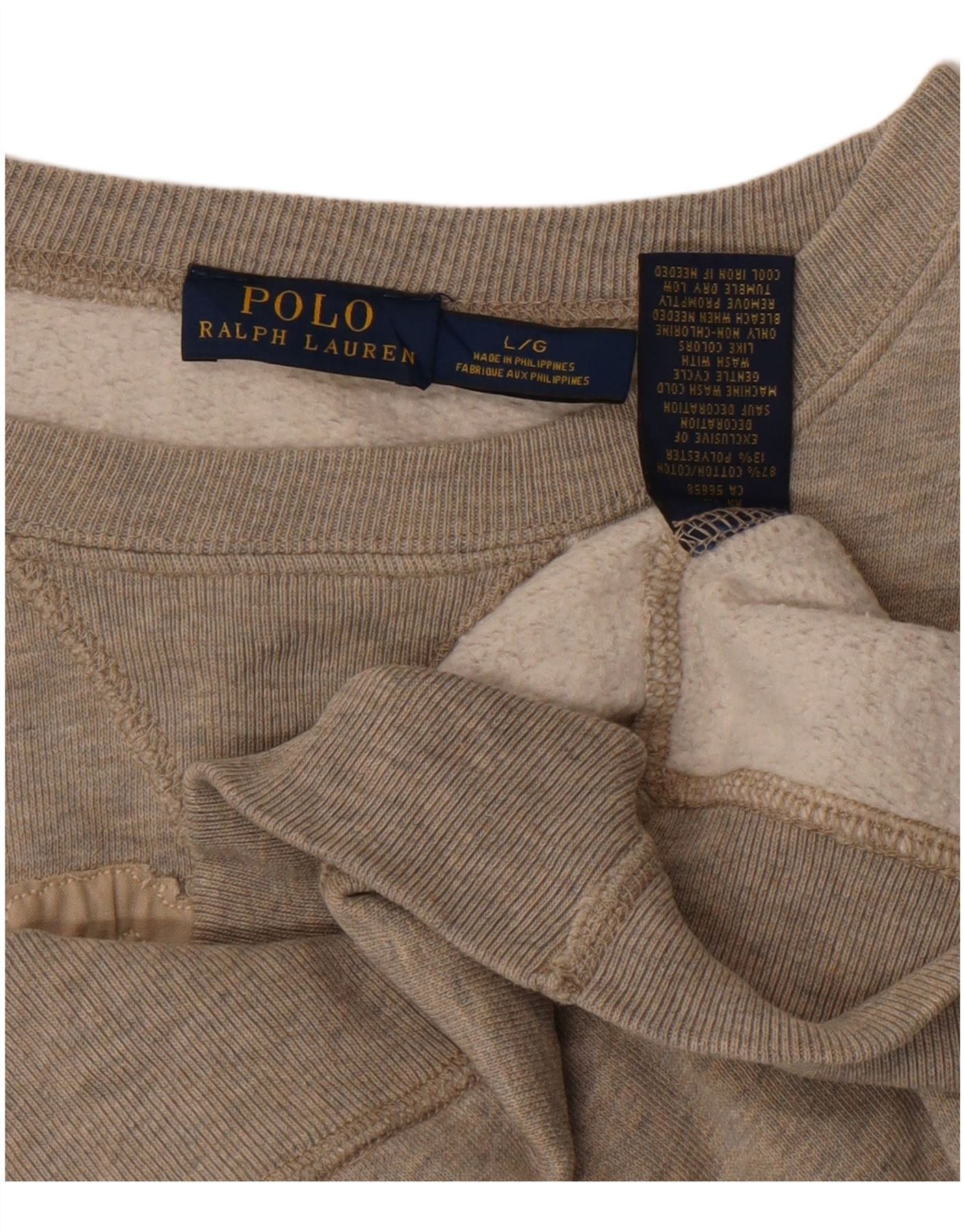 Polo Ralph Lauren Womens Graphic Sweatshirt Jumper UK 16 Large Grey Cotton Size L / US 10 / IT 46 - 3 Thumbnail
