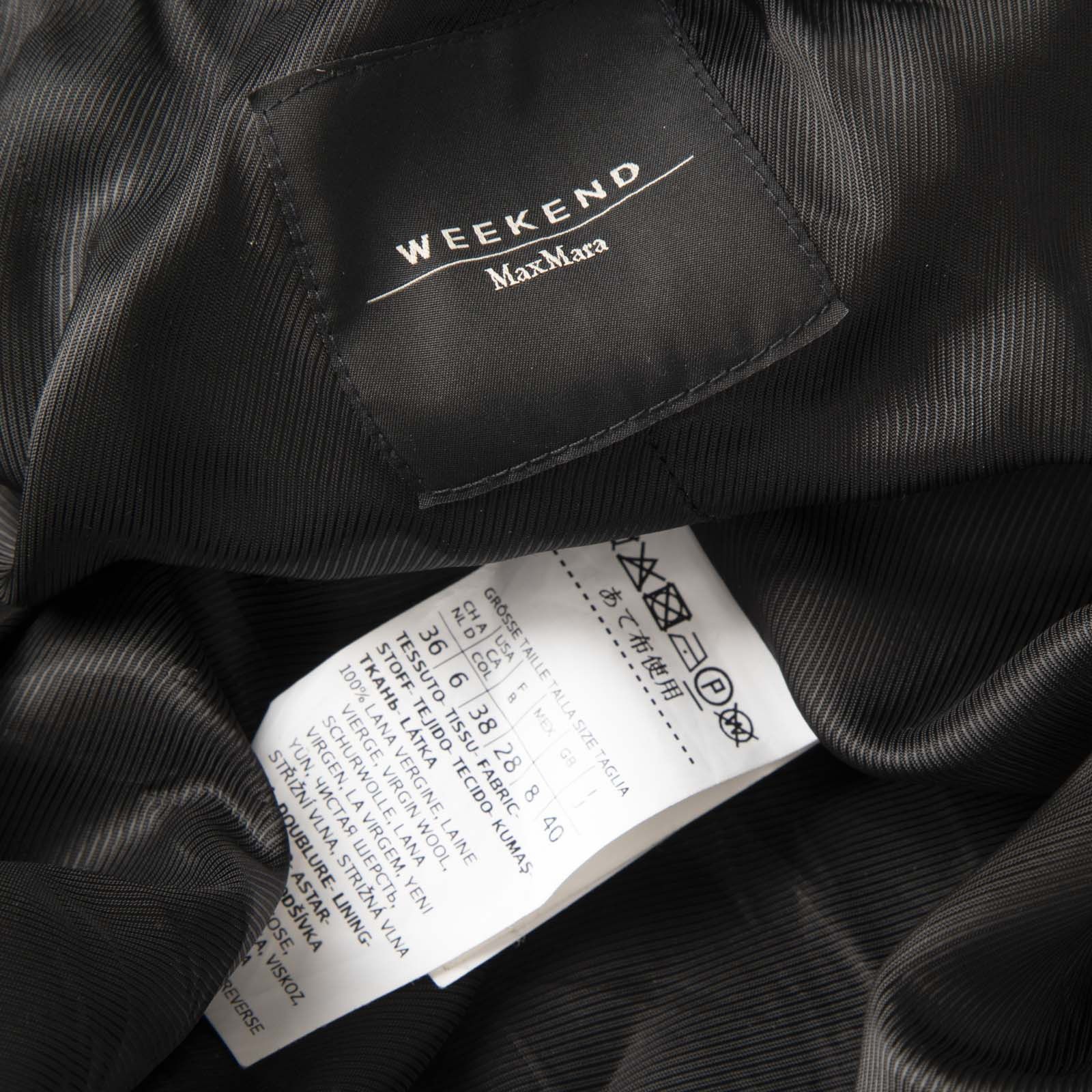 Max Mara Black Wool Long Coat Size S / US 4 / IT 40 - 10 Thumbnail