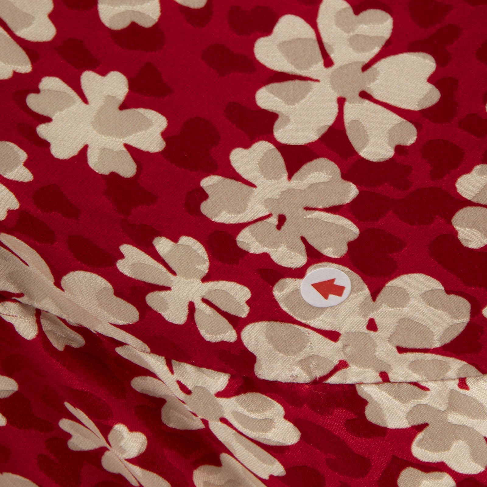 Miu Miu Red Silk Floral Mini Dress Size XS / US 0-2 / IT 36-38 - 9 Thumbnail