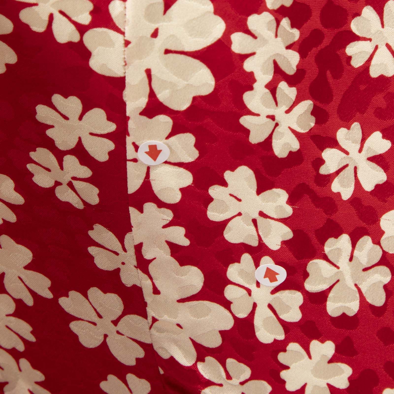 Miu Miu Red Silk Floral Mini Dress Size XS / US 0-2 / IT 36-38 - 7 Thumbnail