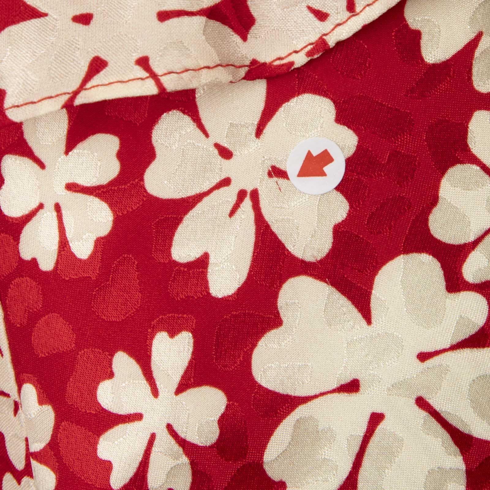 Miu Miu Red Silk Floral Mini Dress Size XS / US 0-2 / IT 36-38 - 10 Thumbnail