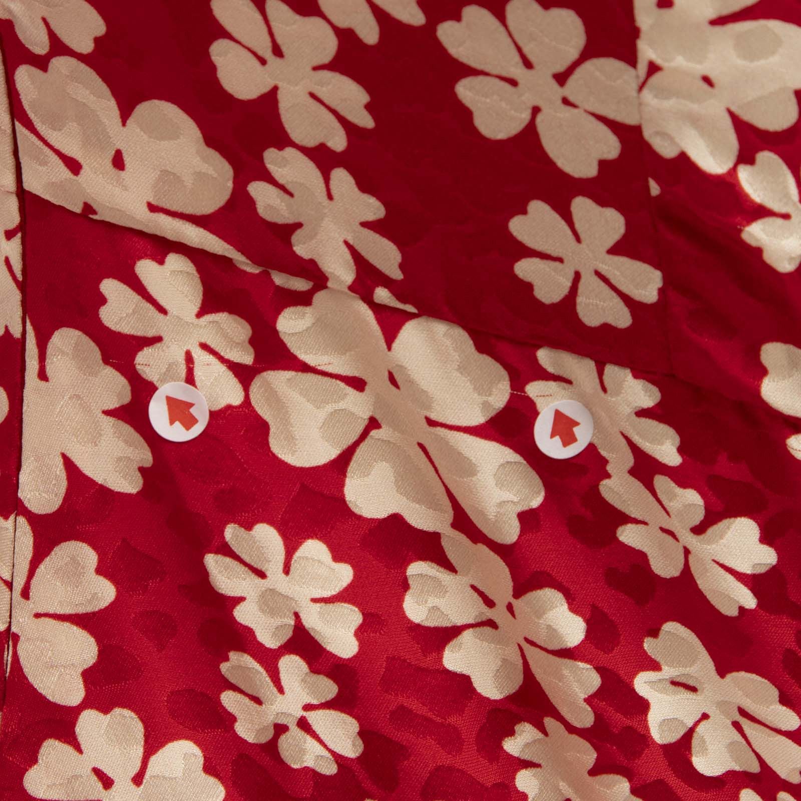 Miu Miu Red Silk Floral Mini Dress Size XS / US 0-2 / IT 36-38 - 6 Thumbnail