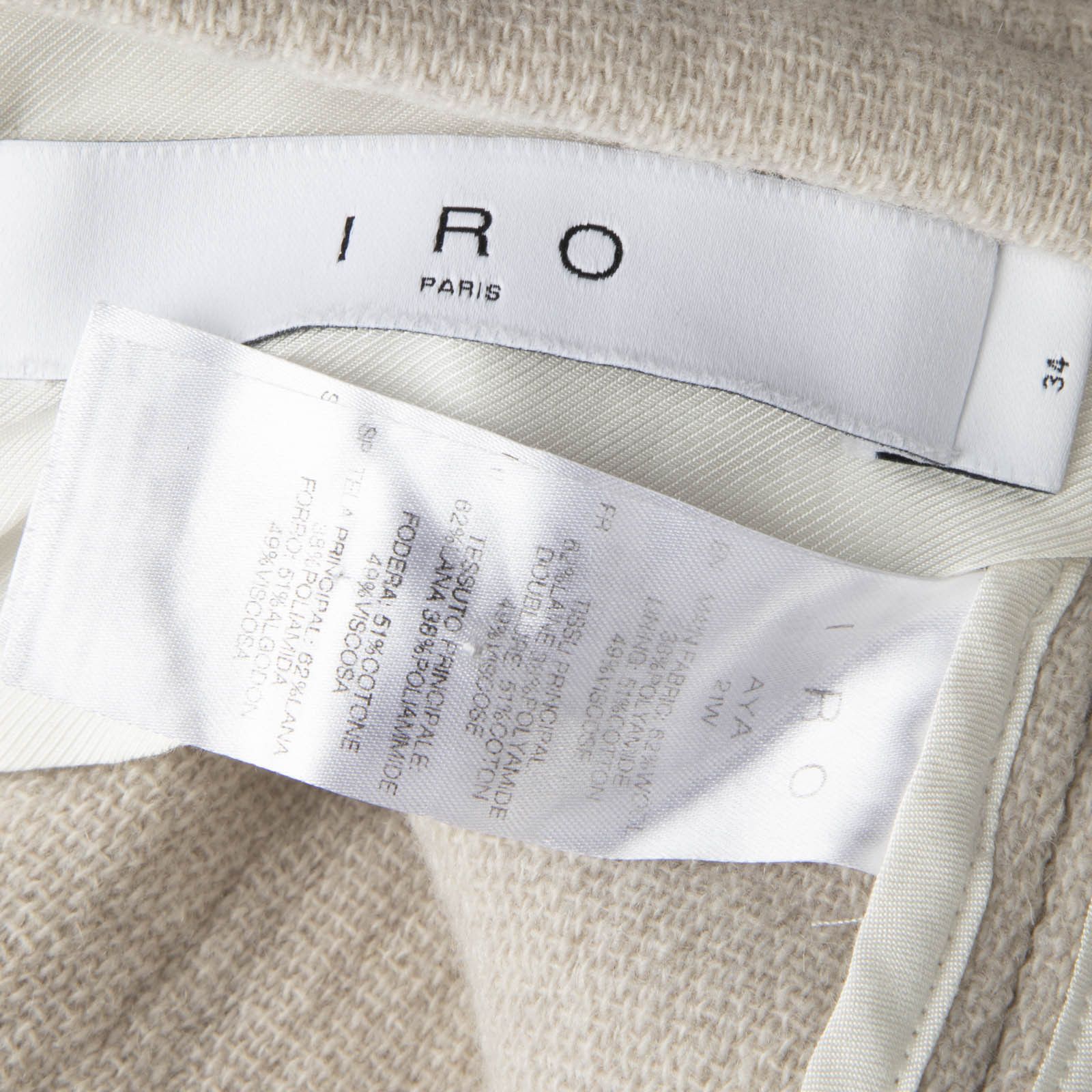 Iro Ecru Wool Aya Jacket Size XS / US 0-2 / IT 36-38 - 6 Thumbnail