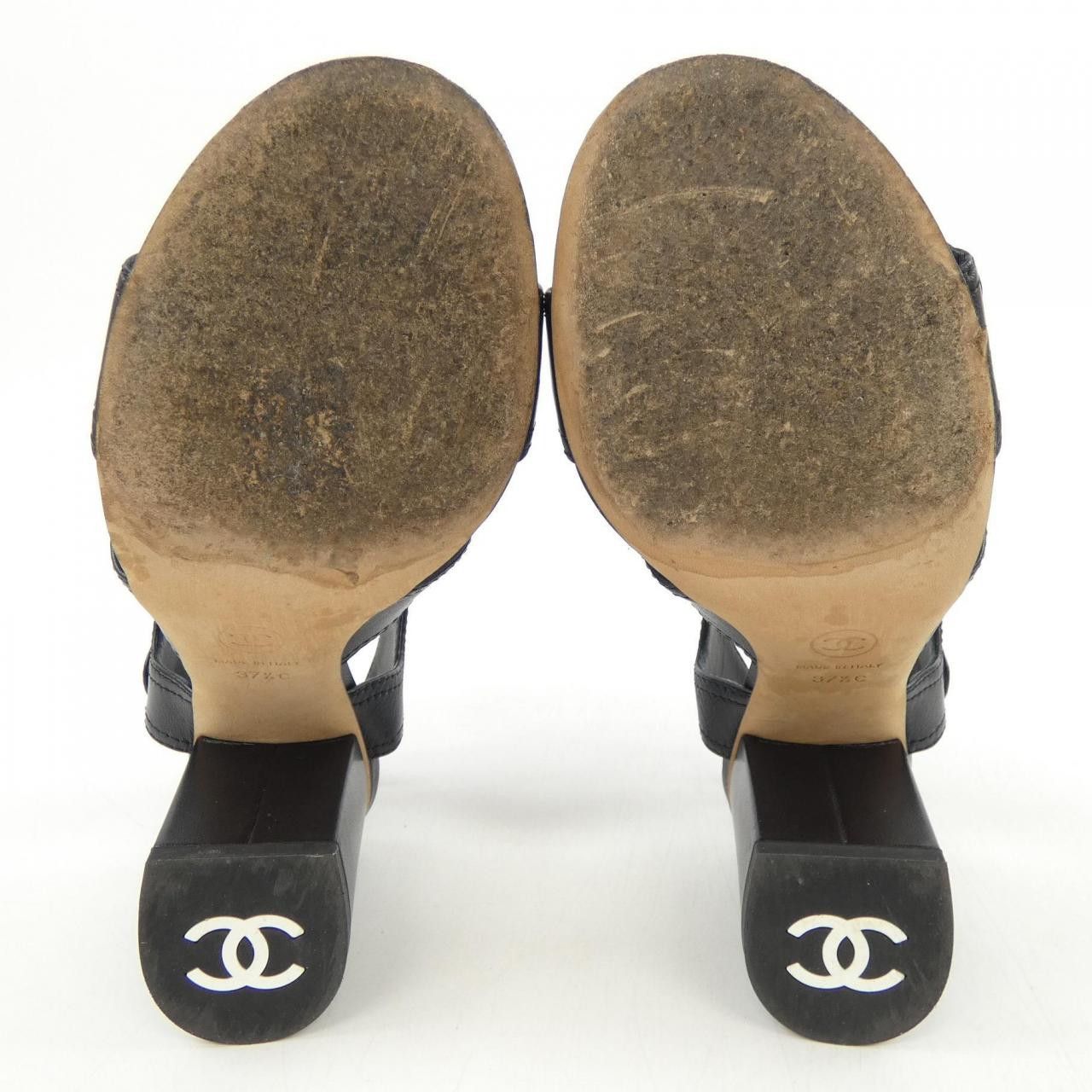 Chanel Chanel Chanel Turn Lock Lambskin Sandals Leather Shoes G37387X01000 DUTY FREE for USA Size ONE SIZE - 4 Thumbnail