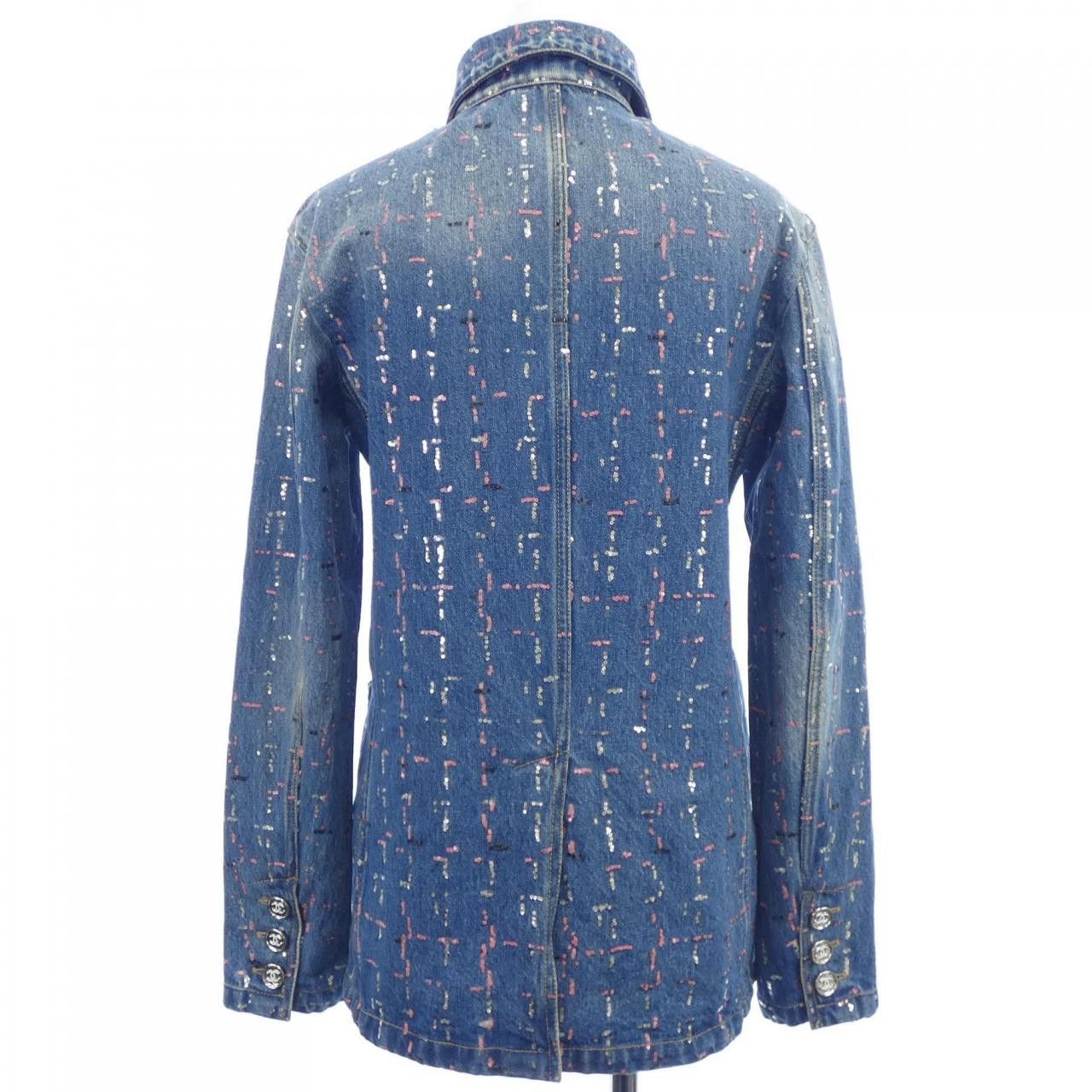 Chanel Chanel Chanel METIERS D’ART Denim Jacket Textile Outerwear P75259V6685523A DUTY FREE for USA Size ONE SIZE - 2 Thumbnail
