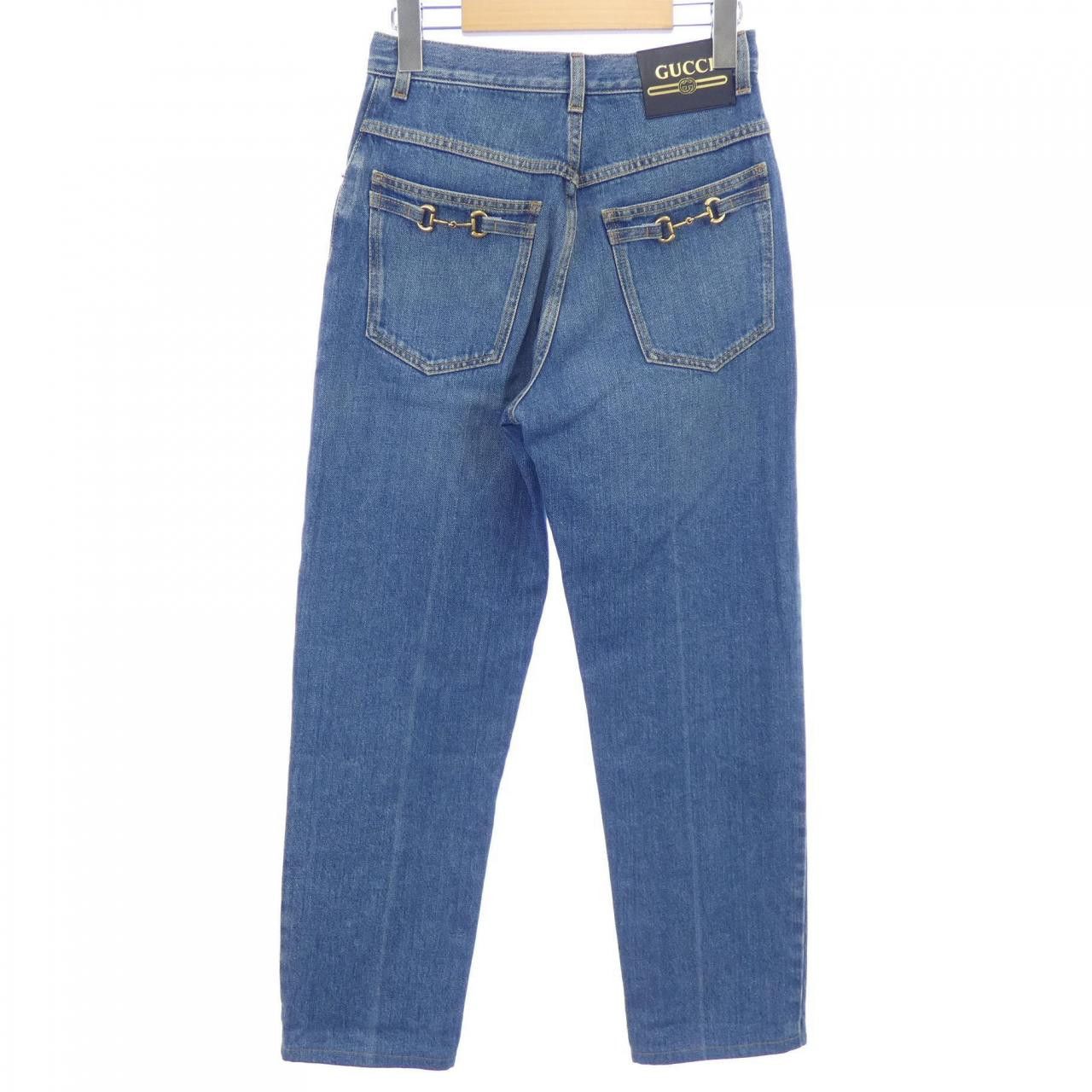 Gucci Gucci Gucci 80S With Horsebit Jeans Textile Jeans 666841XDBP5 DUTY FREE for USA Size ONE SIZE - 2 Thumbnail