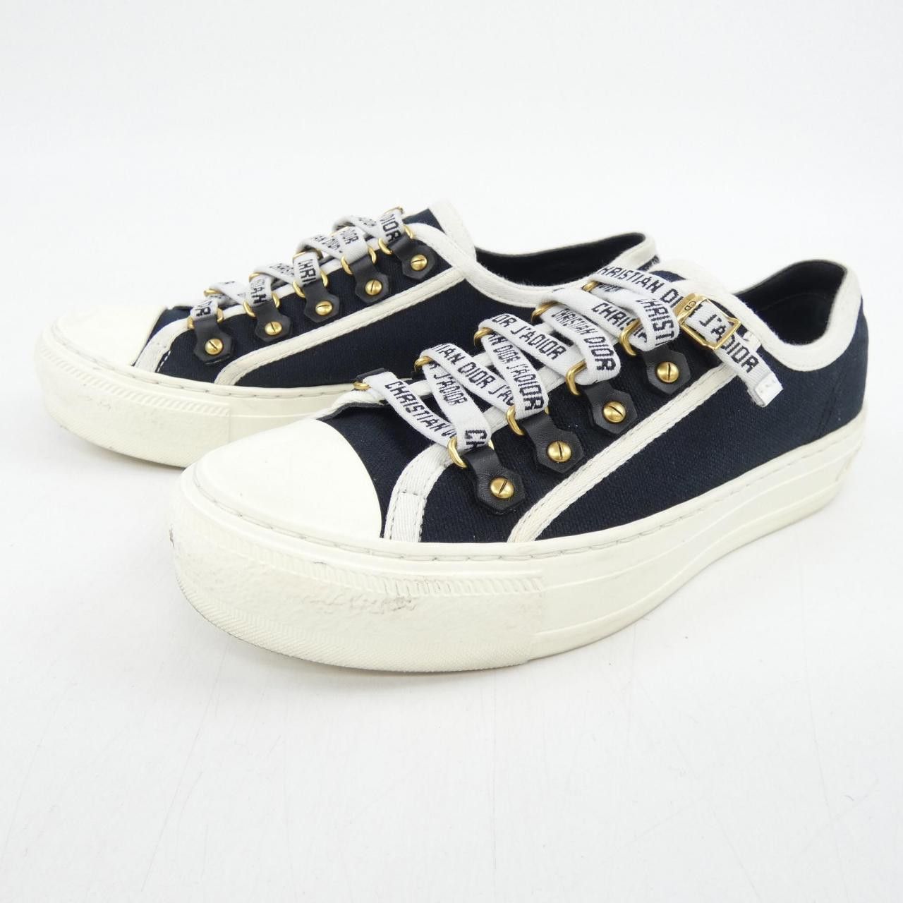 Dior Dior Christian Dior WALK'N'DIOR J'ADIOR Signature Cotton Canvas Sneakers Textile Shoes KCK177CVA DUTY FREE for USA Size ONE SIZE - 3 Thumbnail