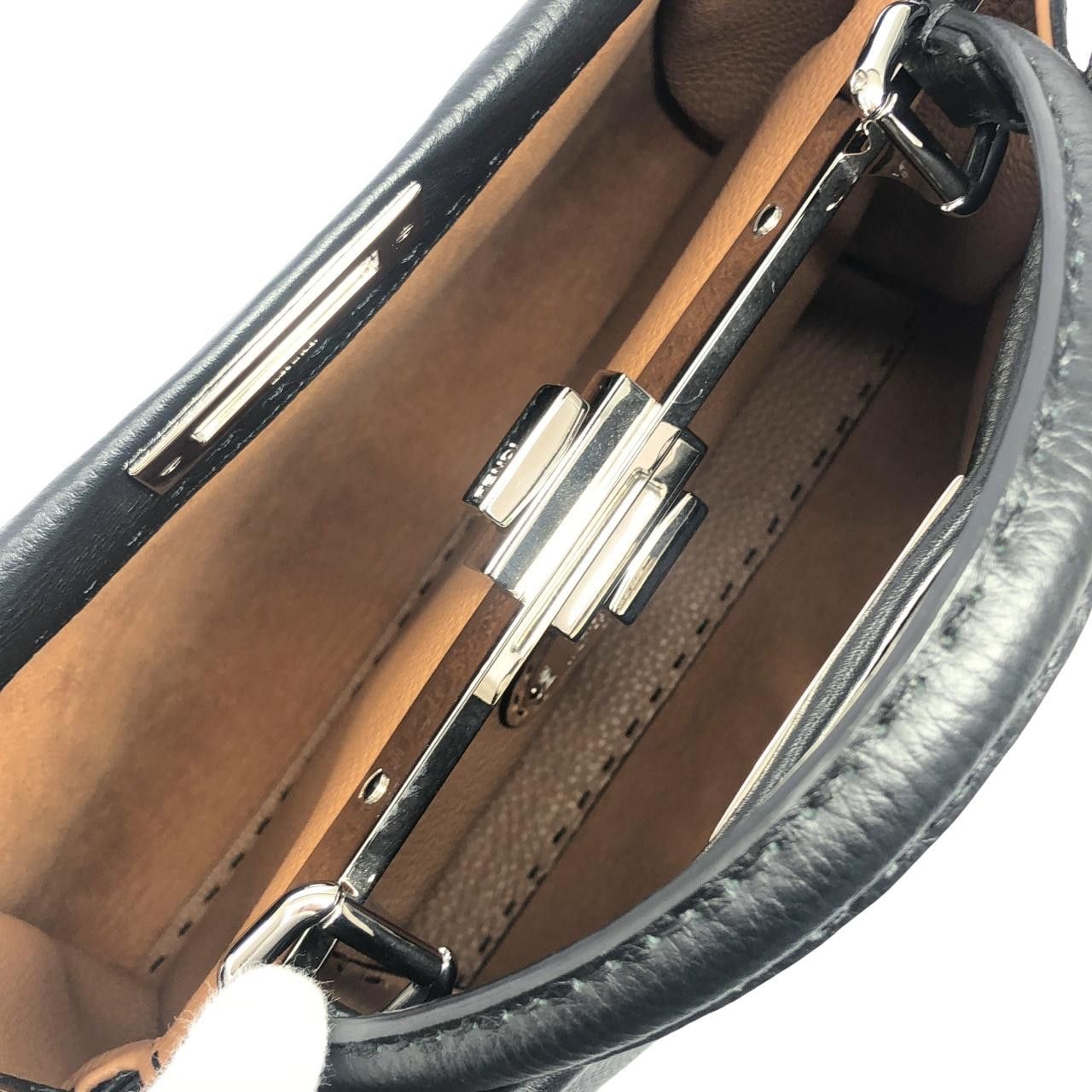Fendi Fendi Fendi Selleria Peekaboo Calf Handbag Leather Handbag 8BN290Q0J DUTY FREE for USA Size ONE SIZE - 7 Thumbnail