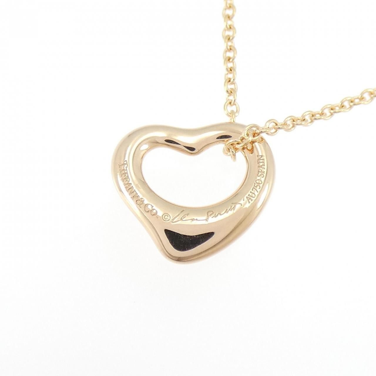 Tiffany & Co. Tiffany & Co. Tiffany & Co. 750 Pink Gold Open Heart Necklace Precious Metal Necklace DUTY FREE for USA Size ONE SIZE - 4 Thumbnail