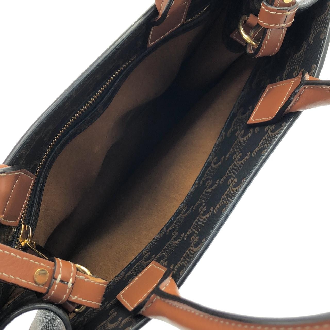 Celine Celine Celine Small Vertical Caba Triomphe Canvas Calf Tote Bag Leather Tote Bag 191542BZK DUTY FREE for USA Size ONE SIZE - 5 Thumbnail
