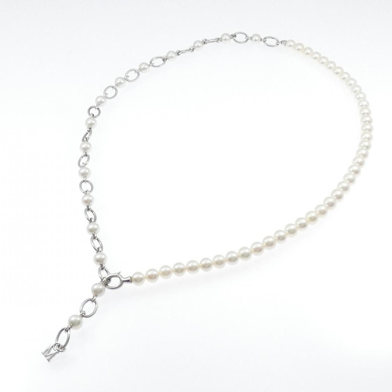 Mikimoto Mikimoto Mikimoto Liberte 925 Silver Pearl Necklace Precious Metal Necklace KZ1703PB DUTY FREE for USA Size ONE SIZE - 5 Thumbnail