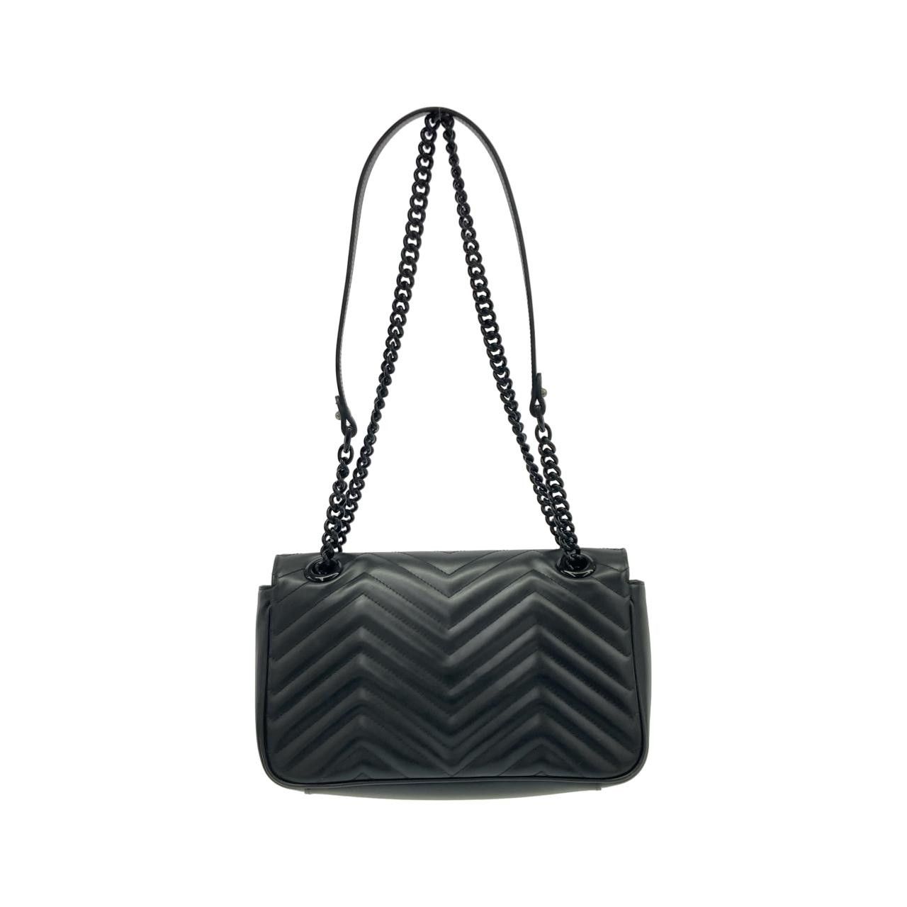 Gucci Gucci Gucci GG Marmont Quilted Chevron Leather Shoulder Bag Leather Shoulder Bag 443497DTDFV DUTY FREE for USA Size ONE SIZE - 2 Thumbnail