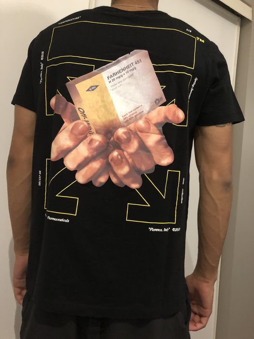 Off white fahrenheit 2024 451 pill box tee