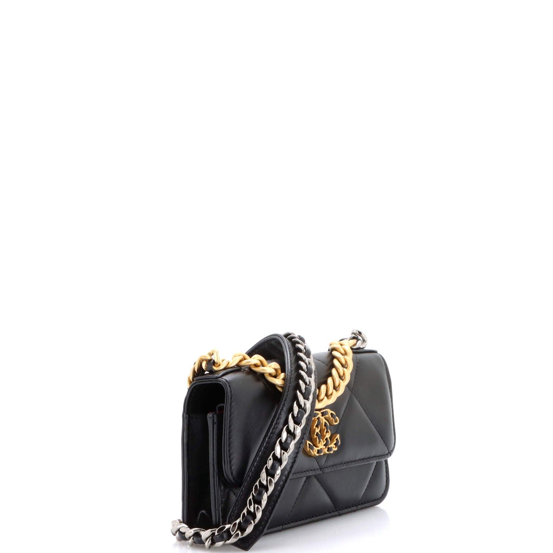 Chanel 19 Flap Phone Holder with Chain Size ONE SIZE - 2 Thumbnail
