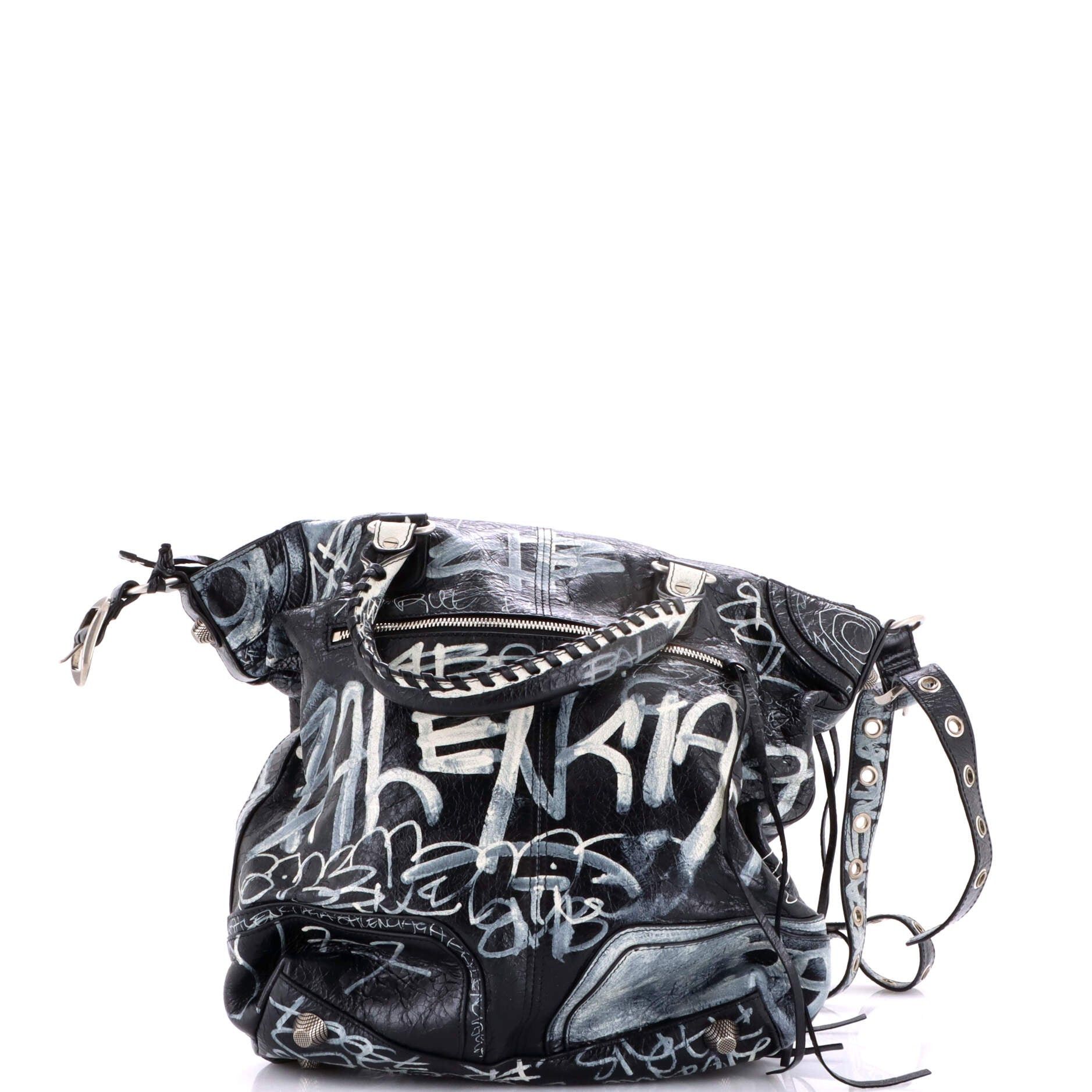 Balenciaga Le Cagole Graffiti Men Tote Size ONE SIZE - 4 Thumbnail