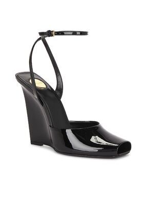 Saint Laurent Paris la scandale wedges in patent leather black Size US 10 / IT 40 - 2 Thumbnail