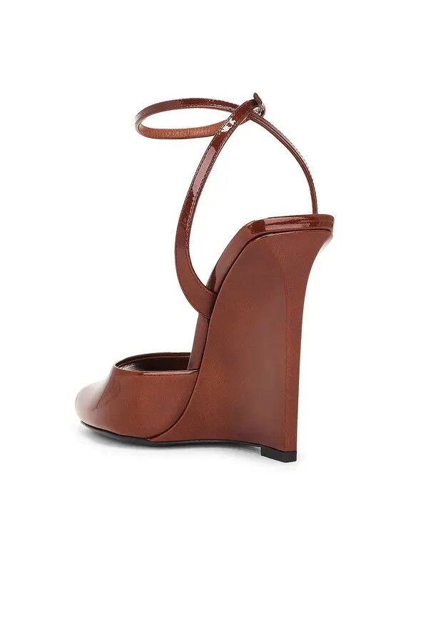 Saint Laurent Paris la scandale wedges in patent leather bronze Size US 10 / IT 40 - 2 Thumbnail