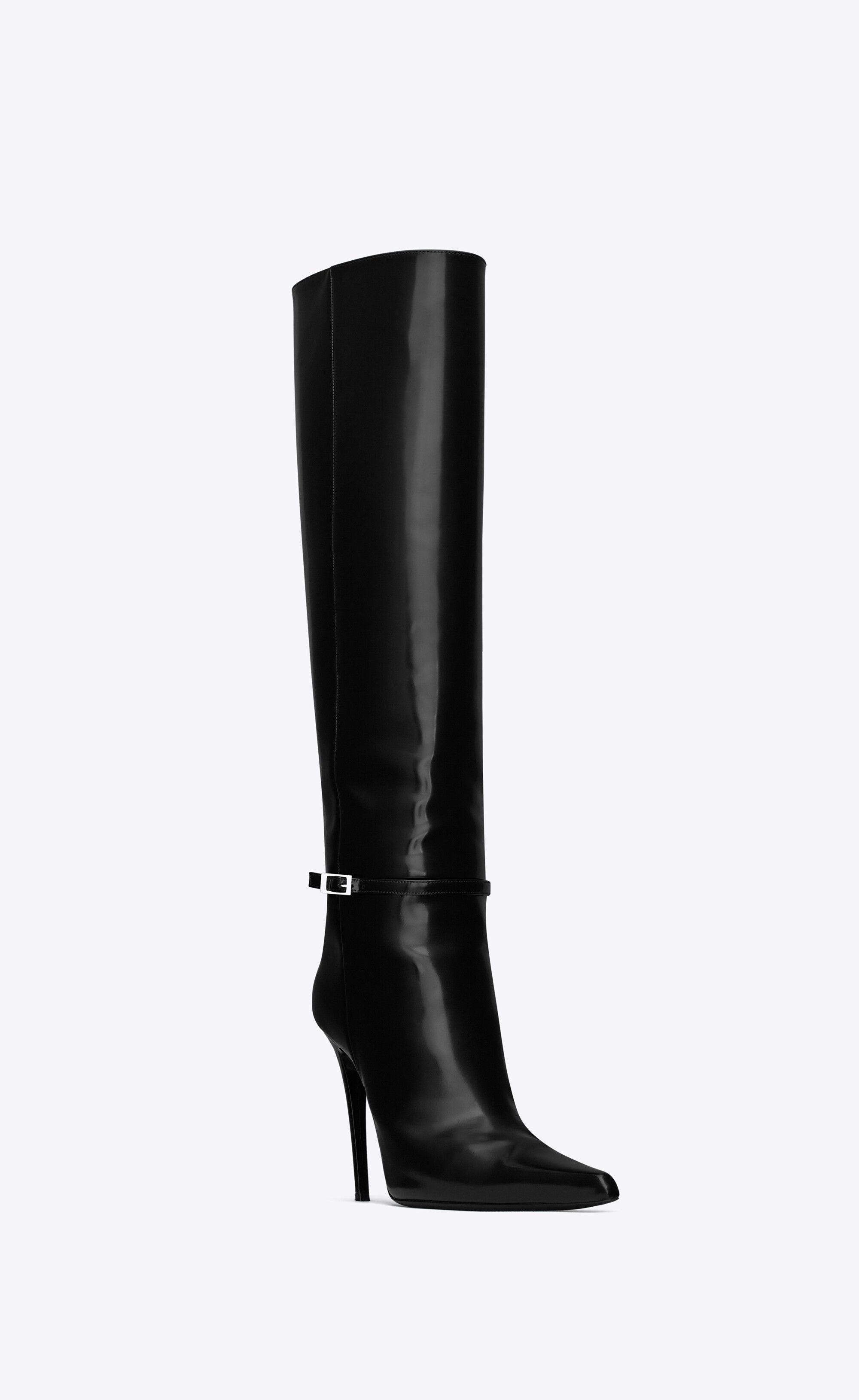 Saint Laurent Paris vendome boots in glazed leather black Size US 11 / IT 41 - 2 Thumbnail