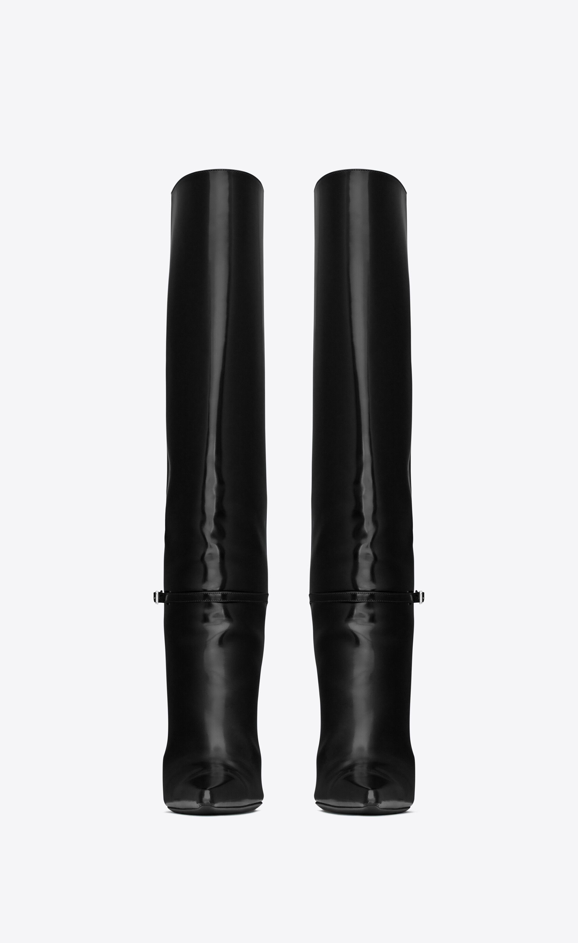 Saint Laurent Paris vendome boots in glazed leather black Size US 12 / IT 42 - 3 Thumbnail