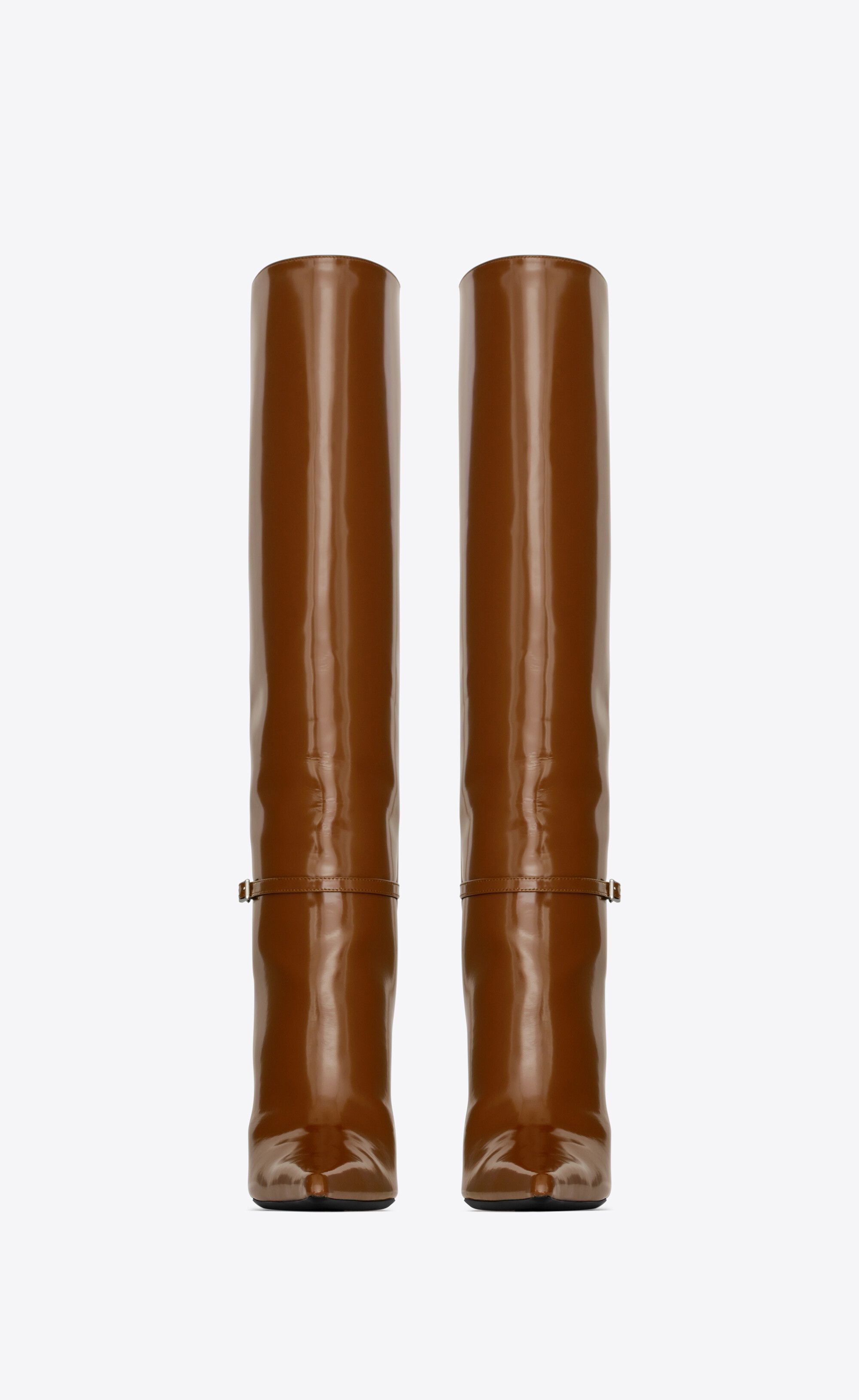 Saint Laurent Paris vendome boots in glazed leather brown Size US 10 / IT 40 - 3 Thumbnail