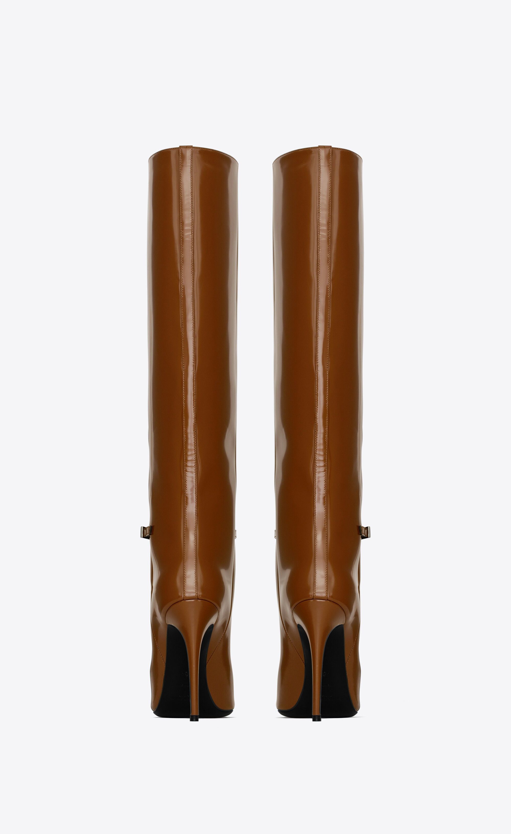 Saint Laurent Paris vendome boots in glazed leather brown Size US 11 / IT 41 - 4 Thumbnail