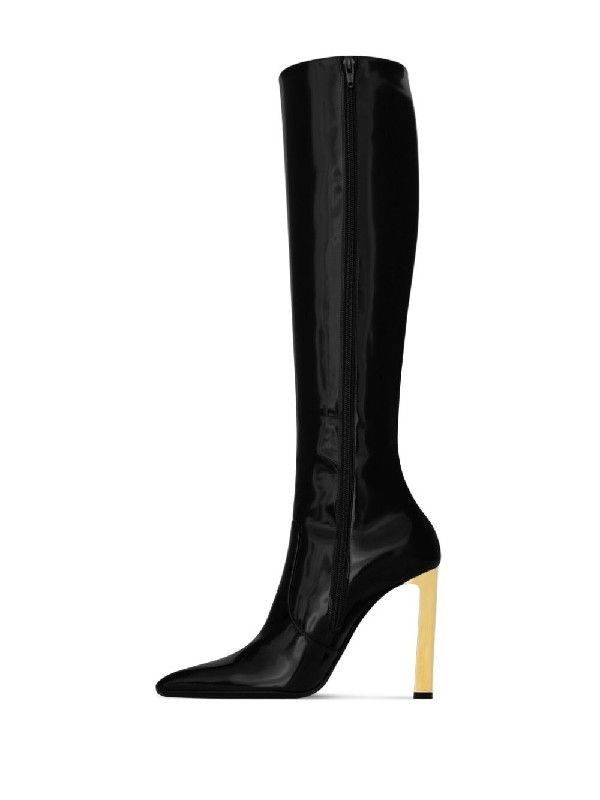 Saint Laurent Paris auteuil boots in glazed leather Size US 5 / IT 35 - 5 Thumbnail