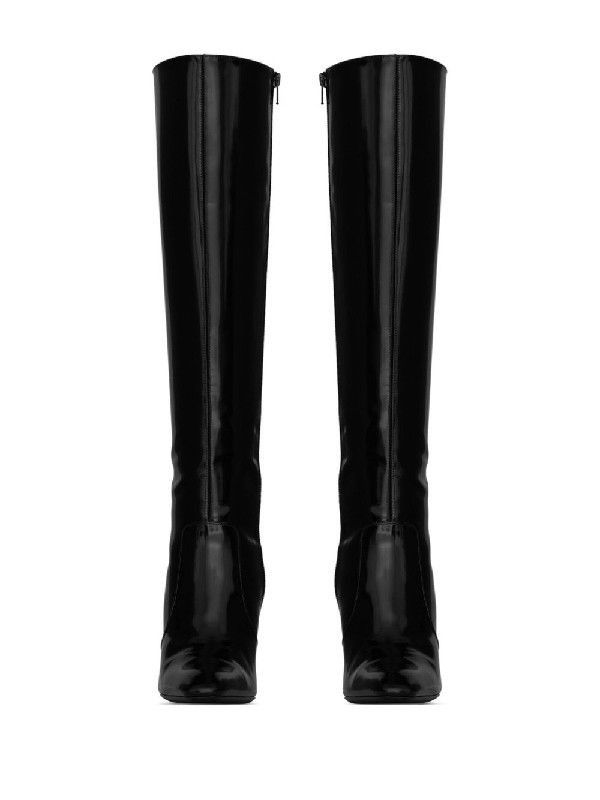 Saint Laurent Paris auteuil boots in glazed leather Size US 7 / IT 37 - 3 Thumbnail