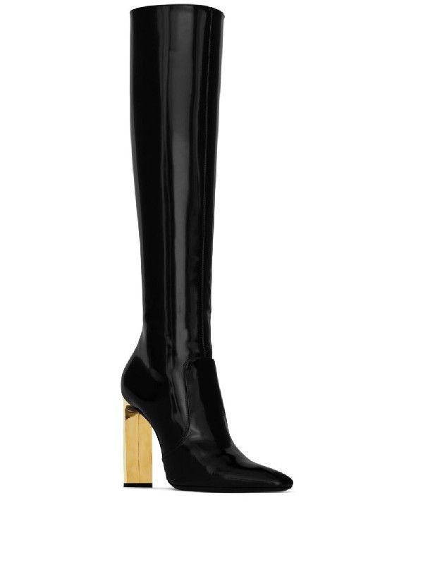 Saint Laurent Paris auteuil boots in glazed leather Size US 7 / IT 37 - 2 Thumbnail