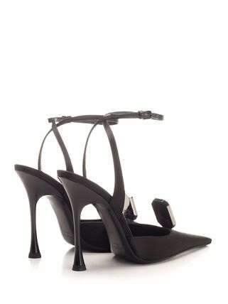 Saint Laurent Paris harlow pumps in satin crepe and crystals Size US 6 / IT 36 - 3 Thumbnail