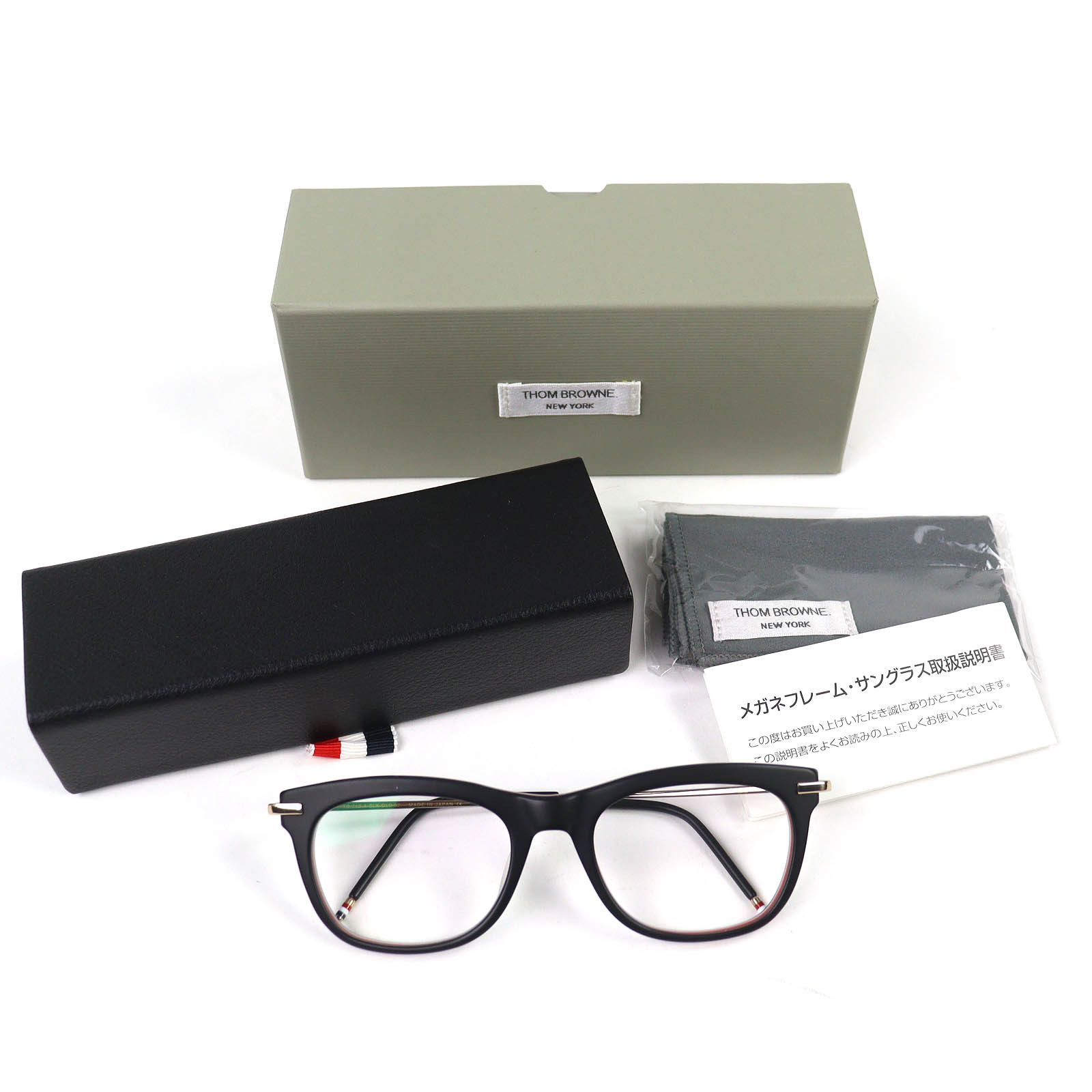 Thom Browne Thom Browne Thom Browne Glasses Plastic / Synthetic Glasses TB-712-A-BLK-GLD-5 DUTY FREE for USA Size ONE SIZE - 2 Thumbnail