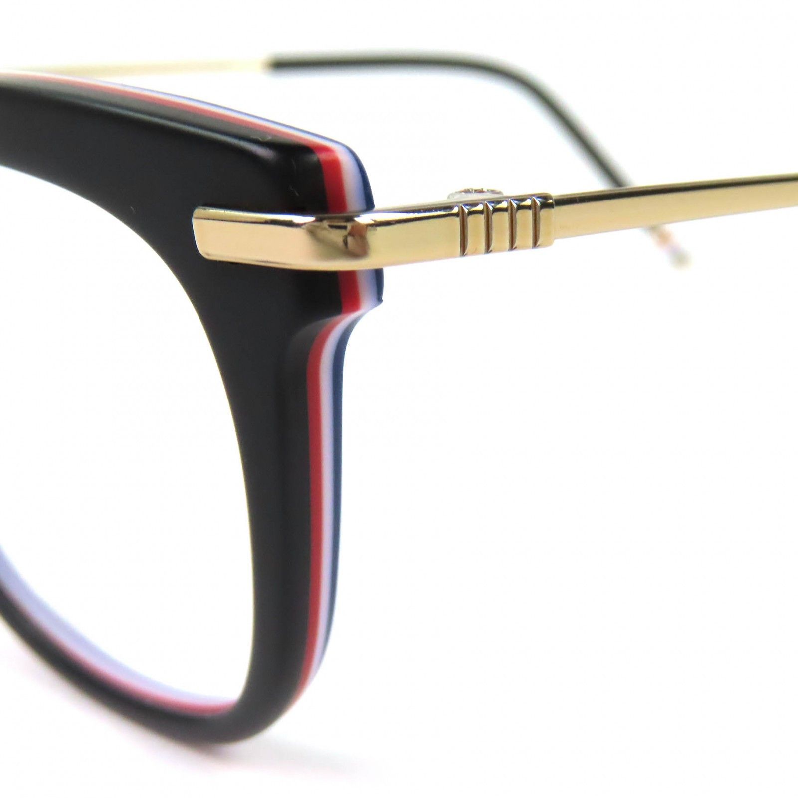 Thom Browne Thom Browne Thom Browne Glasses Plastic / Synthetic Glasses TB-712-A-BLK-GLD-5 DUTY FREE for USA Size ONE SIZE - 7 Thumbnail
