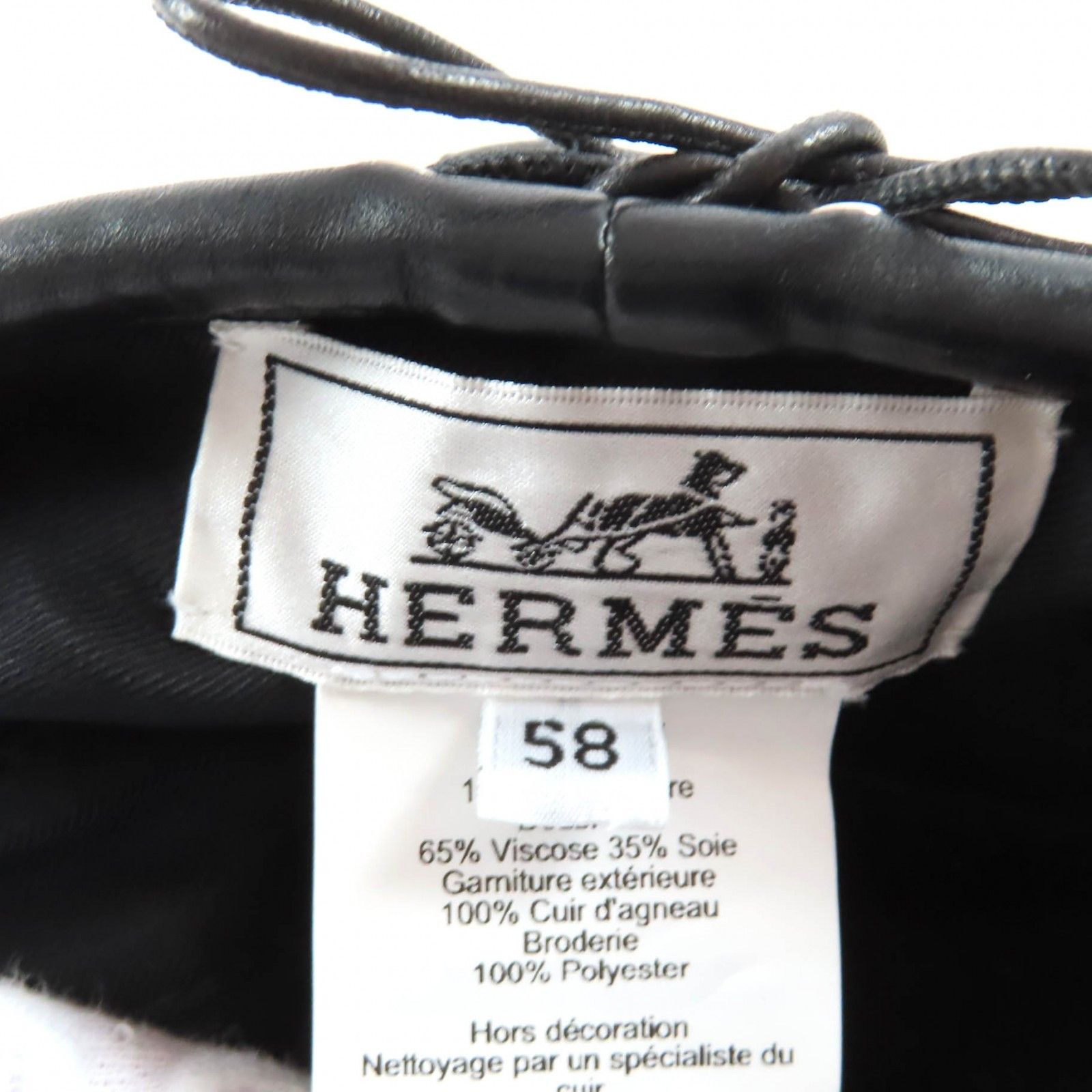 Hermes Hermes Hermes Saint Honor Charm Lambskin Beret Textile Hats DUTY FREE for USA Size ONE SIZE - 9 Thumbnail