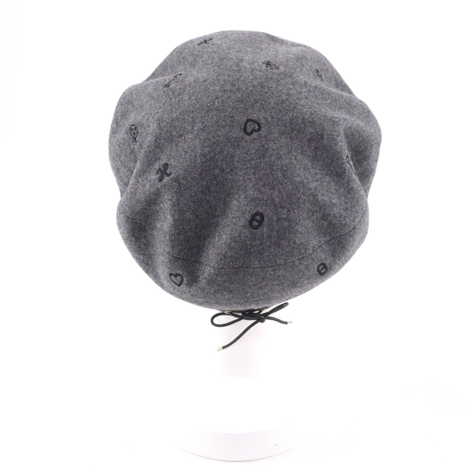 Hermes Hermes Hermes Saint Honor Charm Lambskin Beret Textile Hats DUTY FREE for USA Size ONE SIZE - 4 Thumbnail