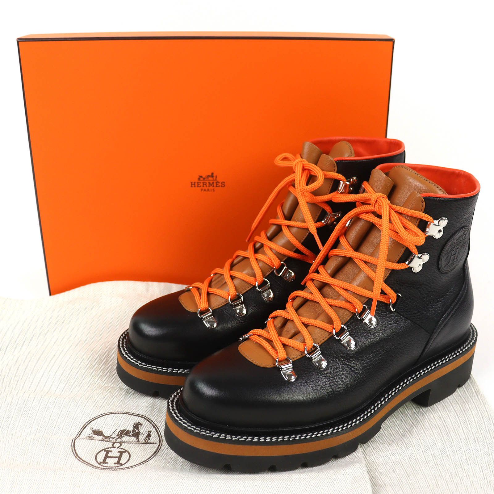 Hermes Hermes Hermes Hike H Trekking Leather Boots Leather Shoes DUTY FREE for USA Size ONE SIZE - 2 Thumbnail