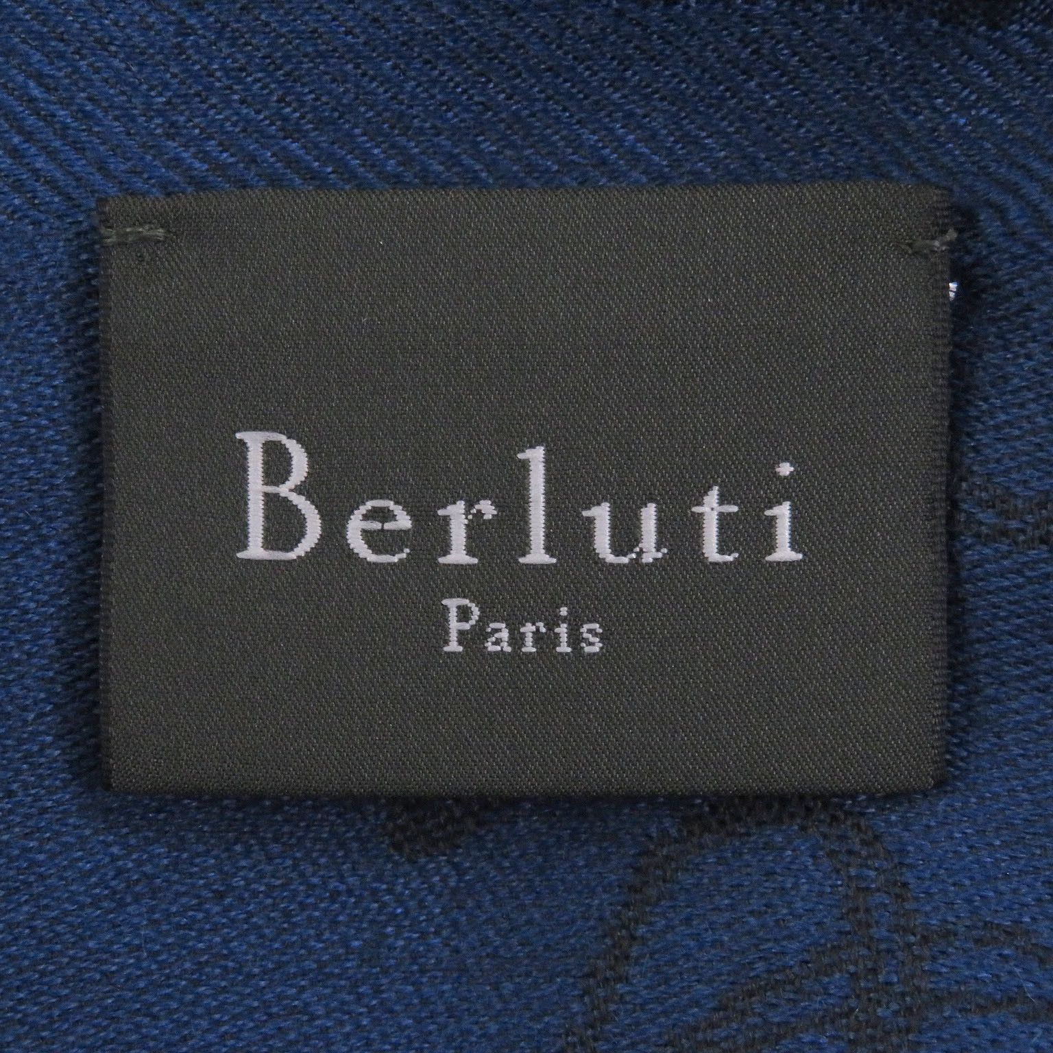 Berluti Berluti Berluti Stall Calligraphy Cashmere Silk Wool Shawl Textile Shawl DUTY FREE for USA Size ONE SIZE - 5 Thumbnail