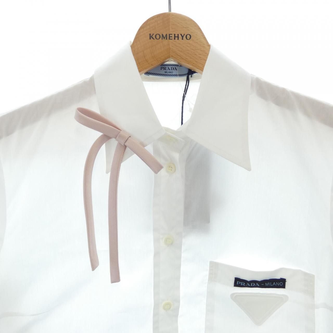 Prada Prada Prada Cotton Shirt Textile Dress Shirt P425DG S191 1UJ0 DUTY FREE for USA Size ONE SIZE - 5 Thumbnail