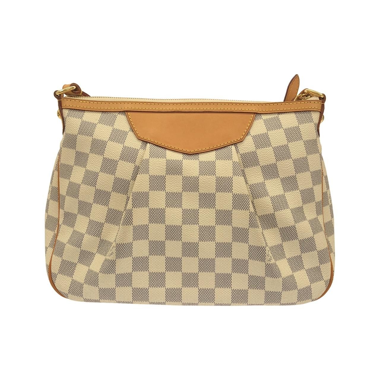 Louis Vuitton Louis Vuitton Louis Vuitton Damier Azur Siracusa Shoulder Bag Textile Shoulder Bag N41113 DUTY FREE for USA Size ONE SIZE - 2 Thumbnail