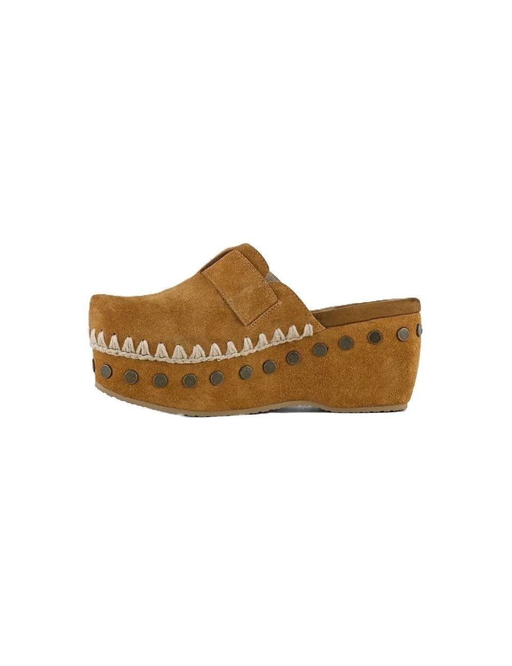 Mou Mou Suede Leather Clog 67Mm IT 39 Women - USA Duties Paid Size US 9 / IT 39 - 4 Thumbnail