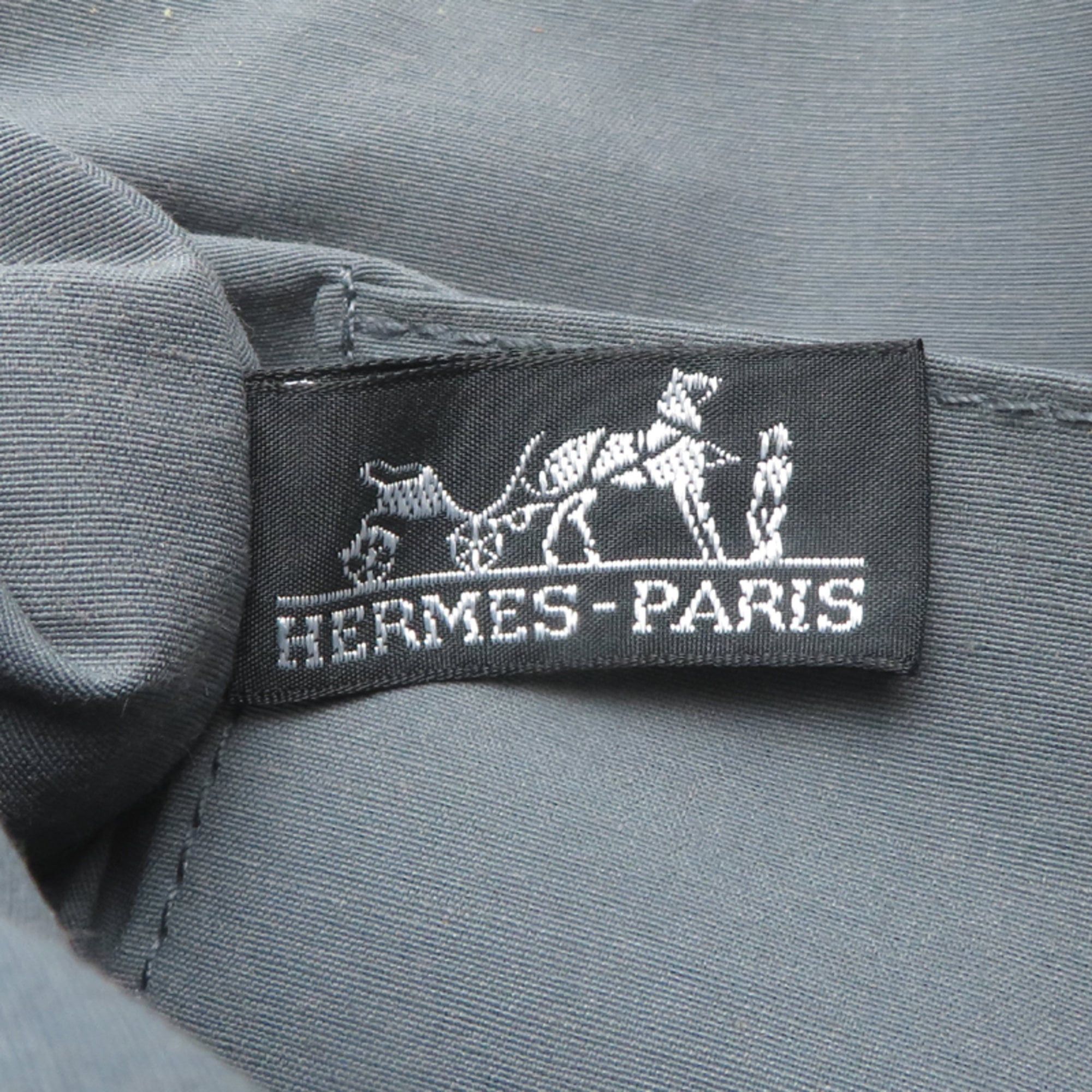 Hermes Hermes Bolide Pouch MM (Women's/Men's) Cotton Canvas Pouch, Gray Size ONE SIZE - 6 Thumbnail