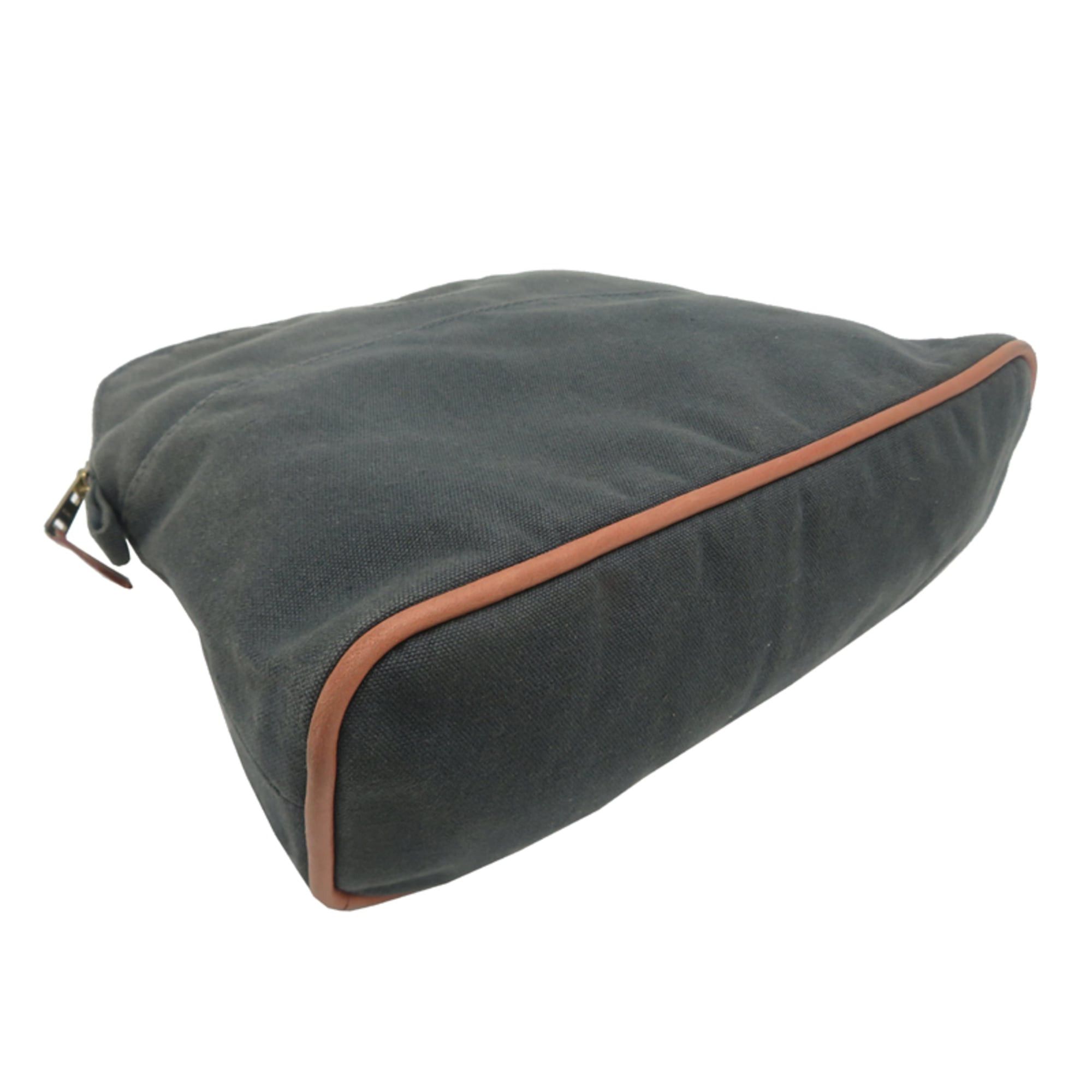 Hermes Hermes Bolide Pouch MM (Women's/Men's) Cotton Canvas Pouch, Gray Size ONE SIZE - 3 Thumbnail