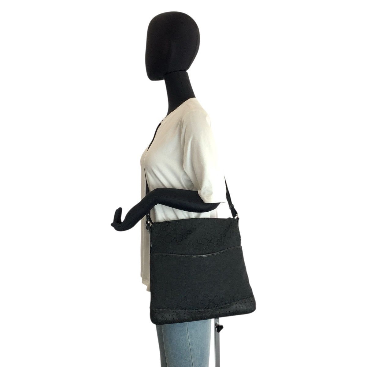 Gucci Gucci Gucci GG Canvas Leather Shoulder Bag Leather Shoulder Bag 145857 DUTY FREE for USA Size ONE SIZE - 6 Thumbnail